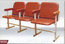Крісла для актового залу м''''яке (3 місне) 1550х530х830 мм (шкірзам)